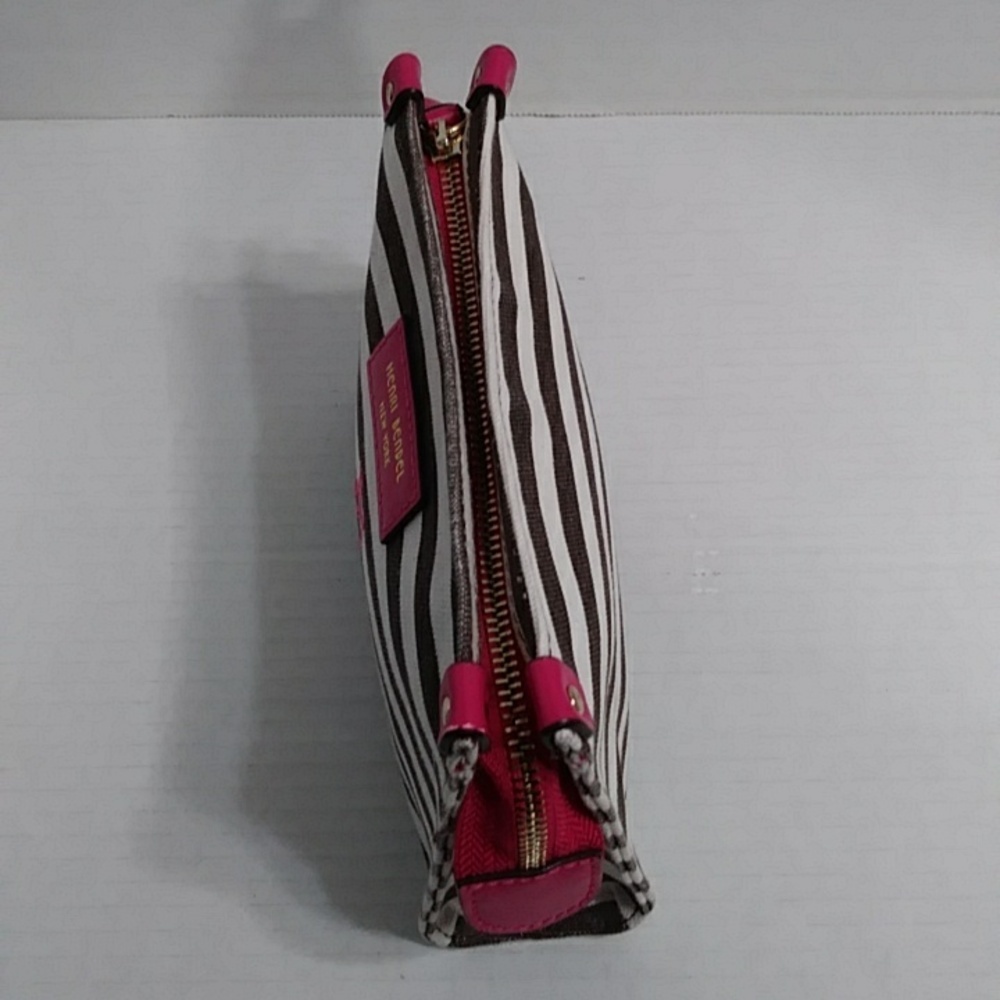 Henri Bendel Striped Clutch Bag Personalized With JH *EUC* - Picture 3 of 9